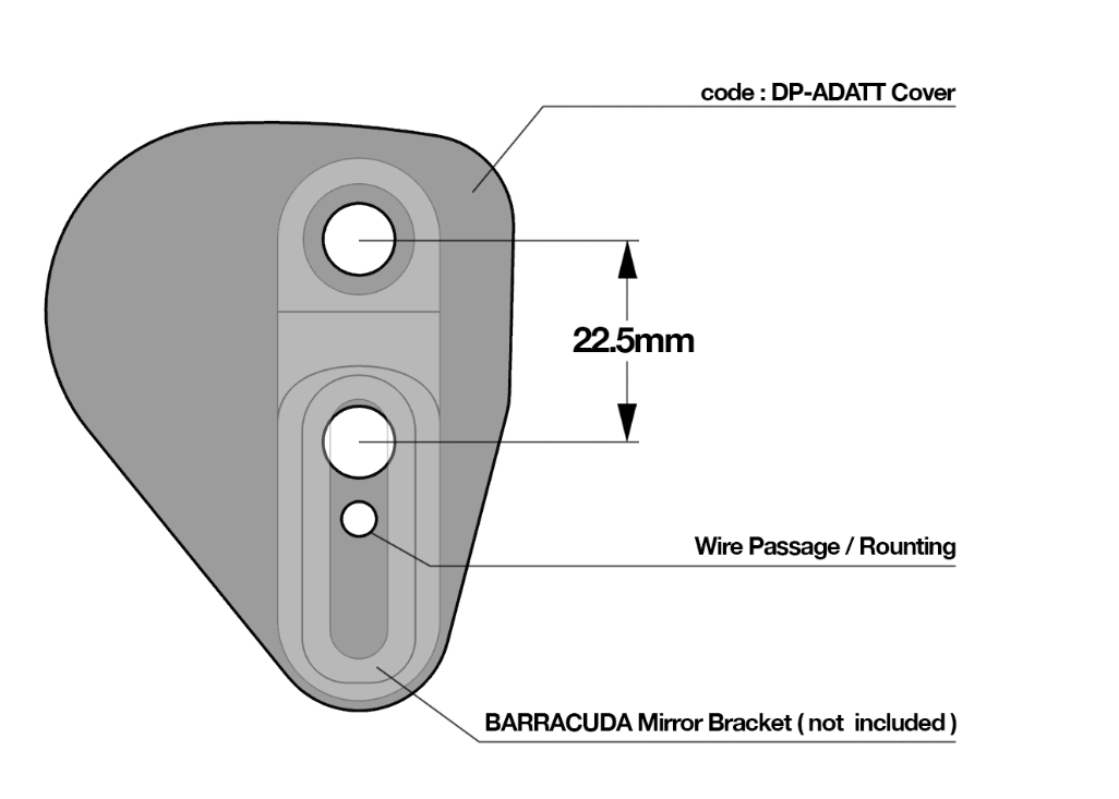 АДАПТЕРИ ЗА ОГЛЕДАЛА BARRACUDA Ducati Supersport — снимка 3