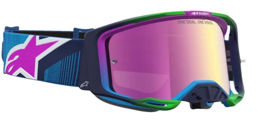Мотокрос очила ALPINESTARS VISION 8 MAVEN BLITHE BLUE PUR MIRROR-PINK — снимка 3