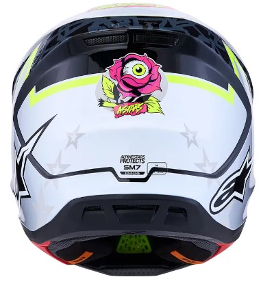 Мотокрос каска ALPINESTARS SM7 BLASTER BLK/GRY/YLW — снимка 2
