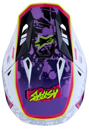 Мотокрос каска ALPINESTARS SM7 BLASTER PUR/PNK/WH — снимка 2