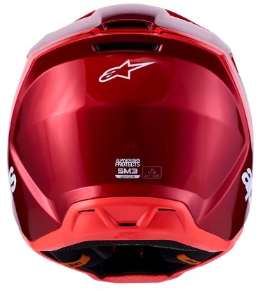 Мотокрос каска ALPINESTARS SM3 RADIUM RED/WHT — снимка 3