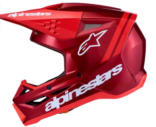 Мотокрос каска ALPINESTARS SM3 RADIUM RED/WHT — снимка 2