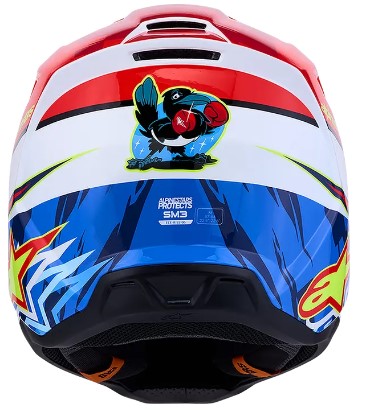 Мотокрос каска ALPINESTARS SM3 FALCON RED/WHT/BLU — снимка 5