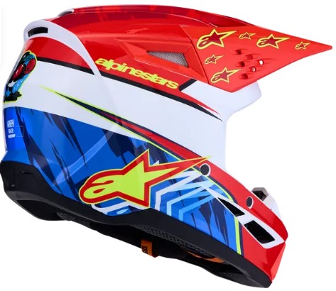 Мотокрос каска ALPINESTARS SM3 FALCON RED/WHT/BLU — снимка 3