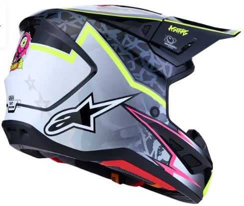 Мотокрос каска ALPINESTARS SM7 BLASTER BLK/GRY/YLW — снимка 5