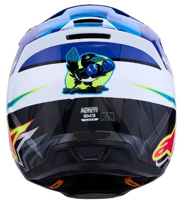 Мотокрос каска ALPINESTARS SM3 FALCON BLU/BLK/PNK — снимка 3