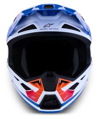 Мотокрос каска ALPINESTARS SM7 CORE WHT/BLU/PNK — снимка 5
