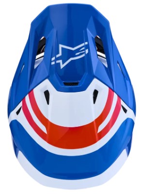 Мотокрос каска ALPINESTARS SM7 CORE WHT/BLU/PNK — снимка 2