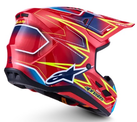 Мотокрос каска ALPINESTARS SM7 CAST RED/YLW/BLU — снимка 4