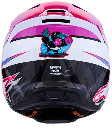 Детска мотокрос каска ALPINESTARS SM3 FALCON PU/WH/PK — снимка 4