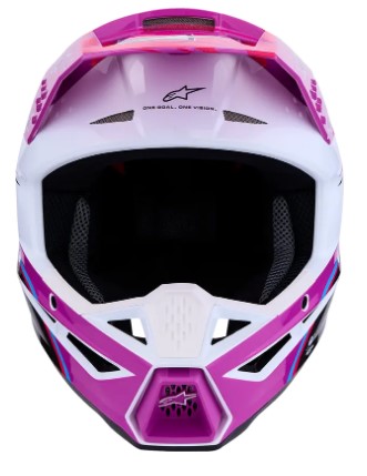 Детска мотокрос каска ALPINESTARS SM3 FALCON PU/WH/PK — снимка 3