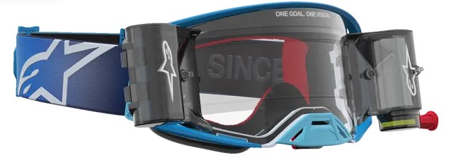 Мотокрос очила ALPINESTARS SUPERTECH FIRMA ROLL OFF BLU/SIL/CLR — снимка 3