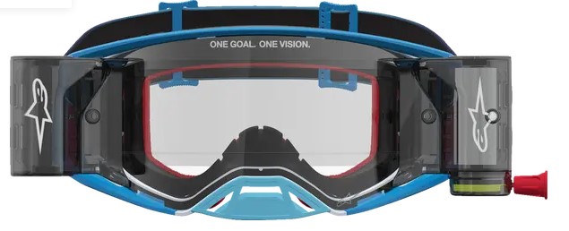 Мотокрос очила ALPINESTARS SUPERTECH FIRMA ROLL OFF BLU/SIL/CLR — снимка 2
