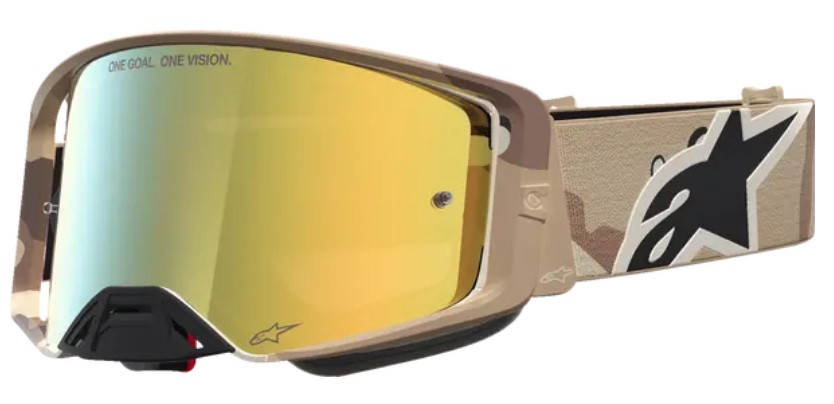 Мотокрос очила ALPINESTARS SUPERTECH LONE CAMO DESERT MIRROR-GLD