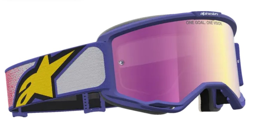 Мотокрос очила ALPINESTARS VISION 5 DRAG RED PURPLE MIRROR-PINK — снимка 3