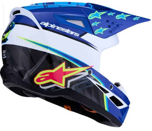 Мотокрос каска ALPINESTARS SM3 FALCON BLU/BLK/PNK — снимка 5