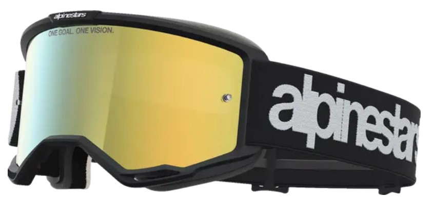 Мотокрос очила ALPINESTARS VISION 5 HONE BLK WHITE MIR MIRROR-GOLD