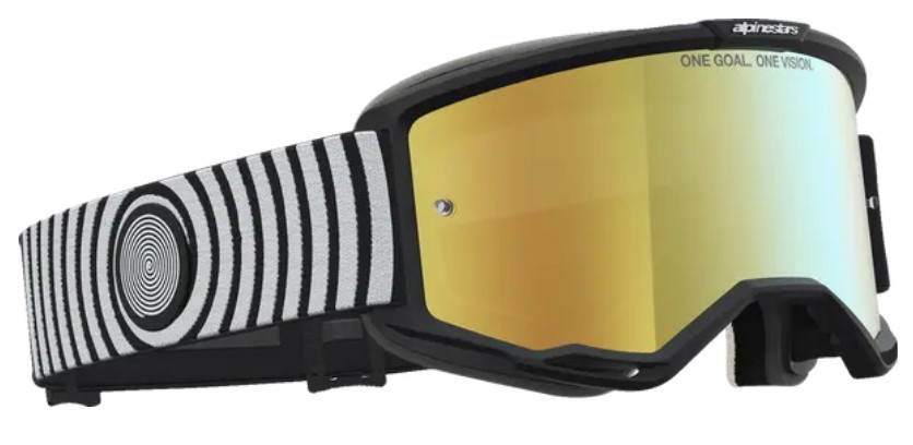Мотокрос очила ALPINESTARS VISION 5 HONE BLK WHITE MIR MIRROR-GOLD — снимка 2