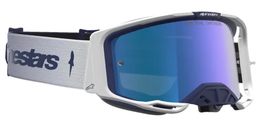 Мотокрос очила ALPINESTARS VISION 8 AMBER NVY/WHT/MIRR-BLUE — снимка 3