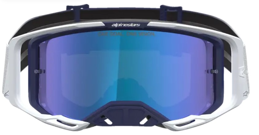 Мотокрос очила ALPINESTARS VISION 8 AMBER NVY/WHT/MIRR-BLUE — снимка 2