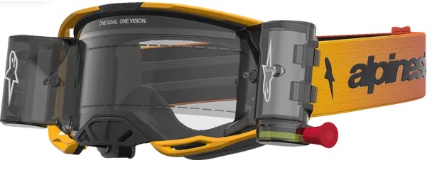 Мотокрос очила ALPINESTARS VISION 8 AMBER ROLL-OFF YLW/RD/BK