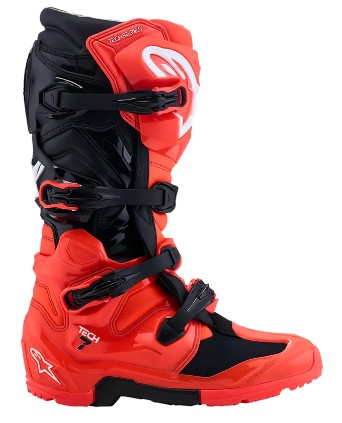 Мотокрос ботуши ALPINESTARS TECH 7 C27 ENDURO RED FLUO BK — снимка 4
