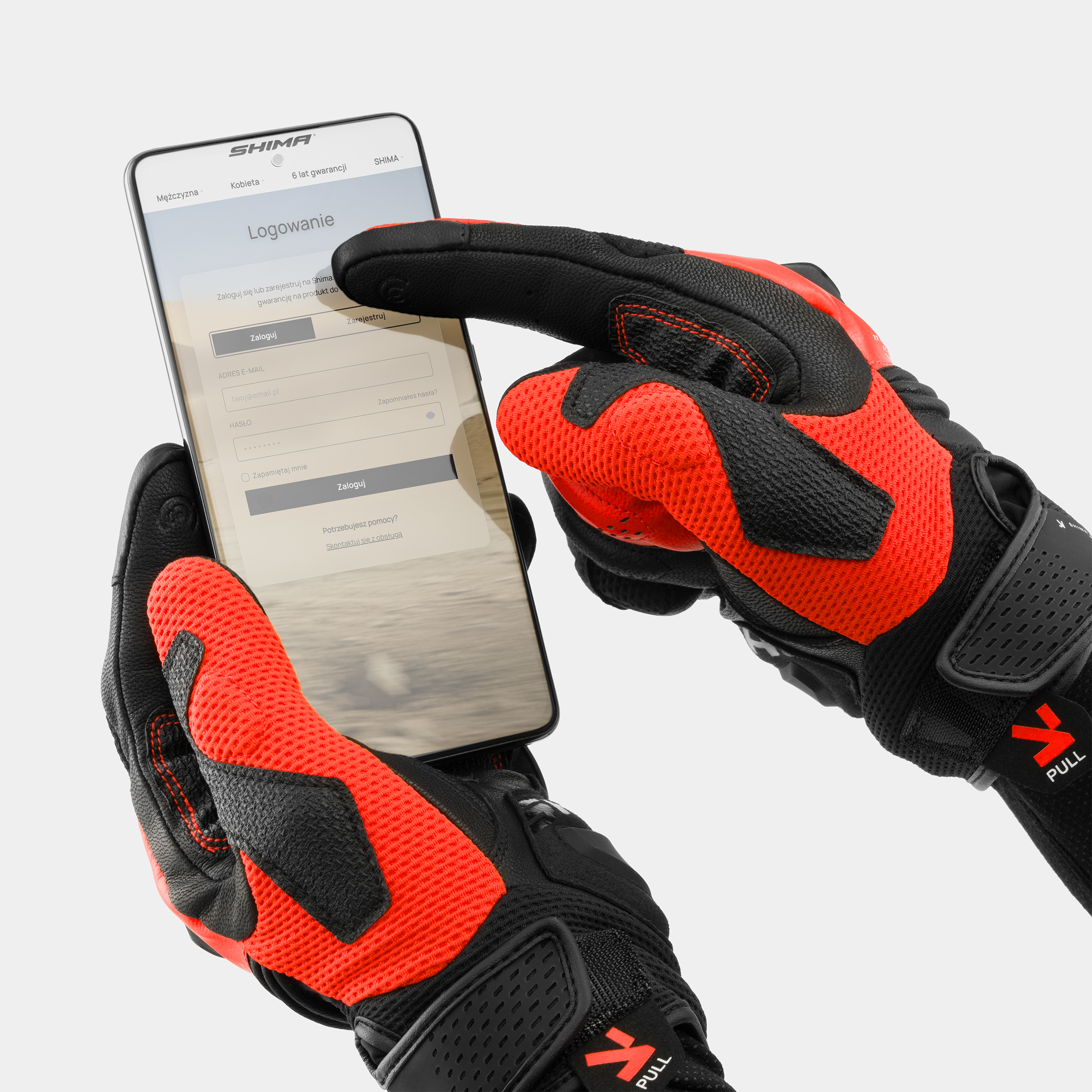 Мото ръкавици SHIMA SPARK 3.0 RED FLUO — снимка 4