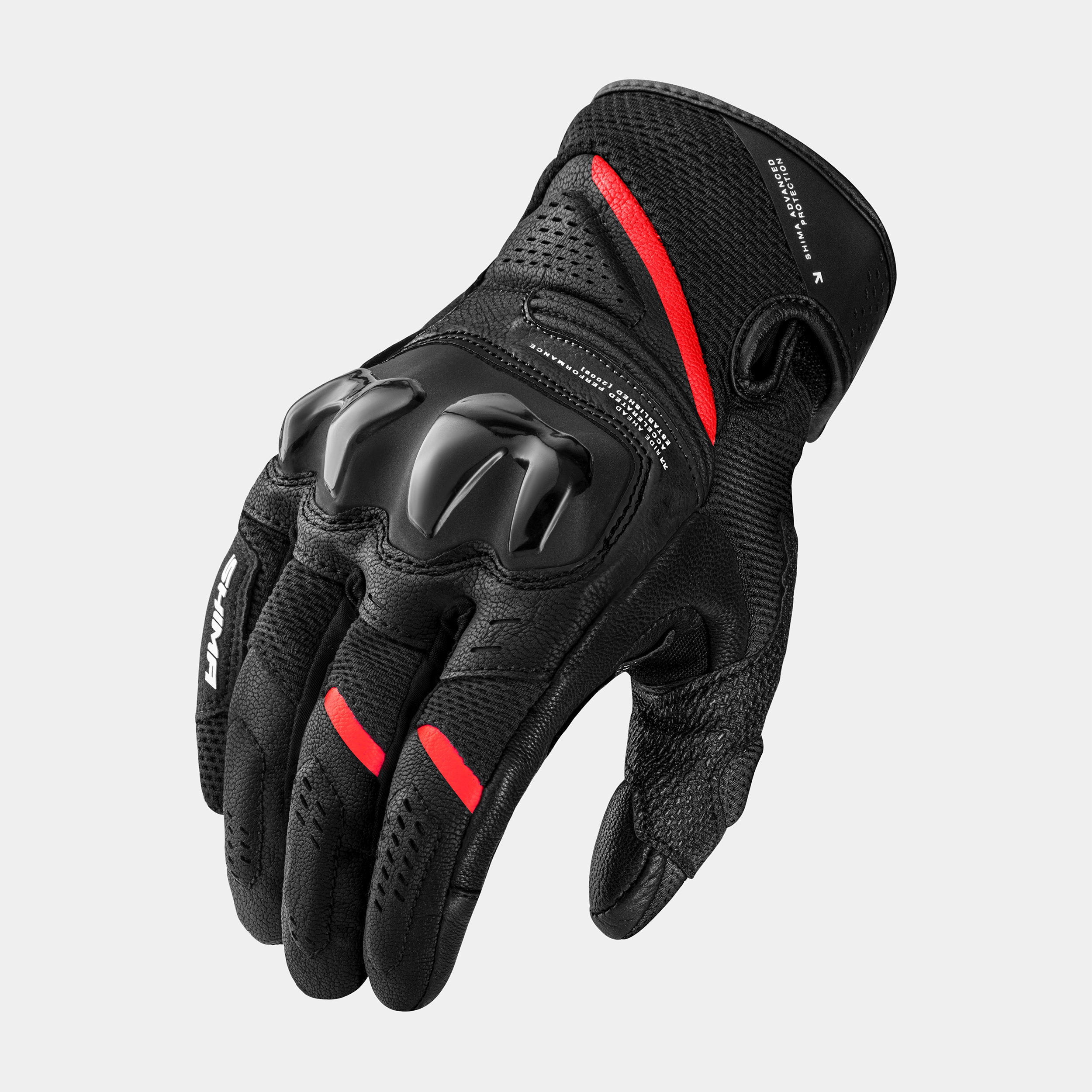 Мото ръкавици SHIMA SPARK 3.0 BLACK/RED — снимка 2