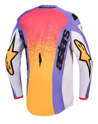 Мотокрос джърси ALPINESTARS FLUID DRAG LIL/BLU/GLD — снимка 2