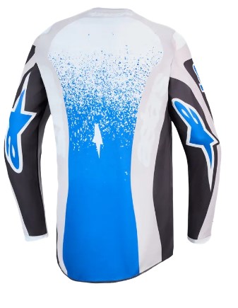 Мотокрос джърси ALPINESTARS FLUID DRAG GRY/LIL/BLU — снимка 2