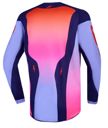 Детско мотокрос джърси Alpinestars FLUID HUNT PUR/PNK — снимка 2