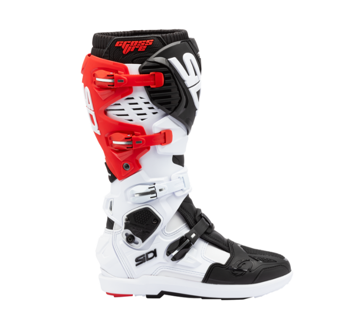 Мотокрос ботуши SIDI CROSSFIRE 3 SRS WHITE/BLACK/RED — снимка 3