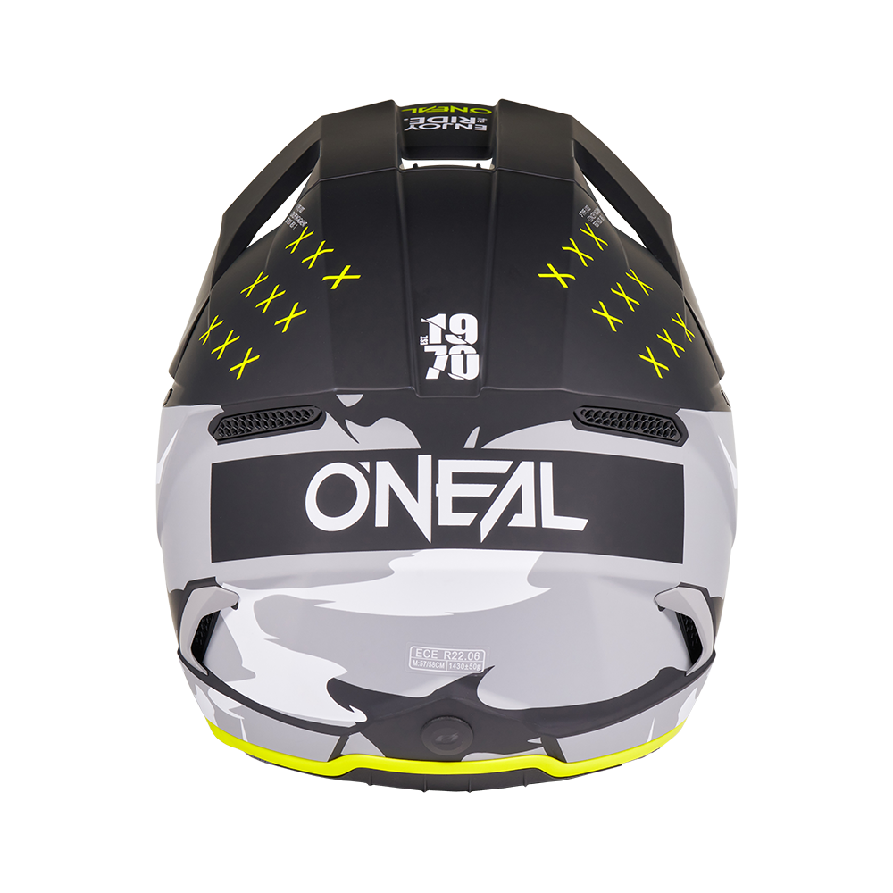Мотокрос каска O'NEAL 3SERIES HEAT BLACK/GRAY V.27 — снимка 2