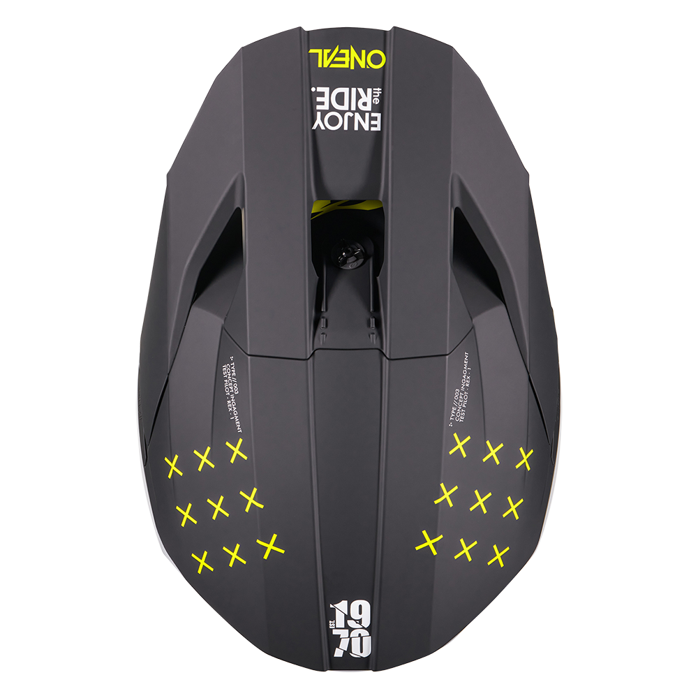 Мотокрос каска O'NEAL 3SERIES HEAT BLACK/GRAY V.27 — снимка 5