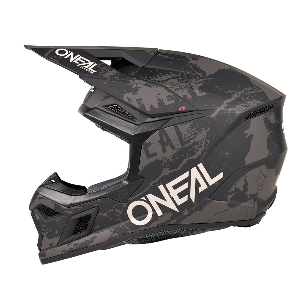 Мотокрос каска O'NEAL 3SERIES ACID BLACK/GRAY V.27 — снимка 3