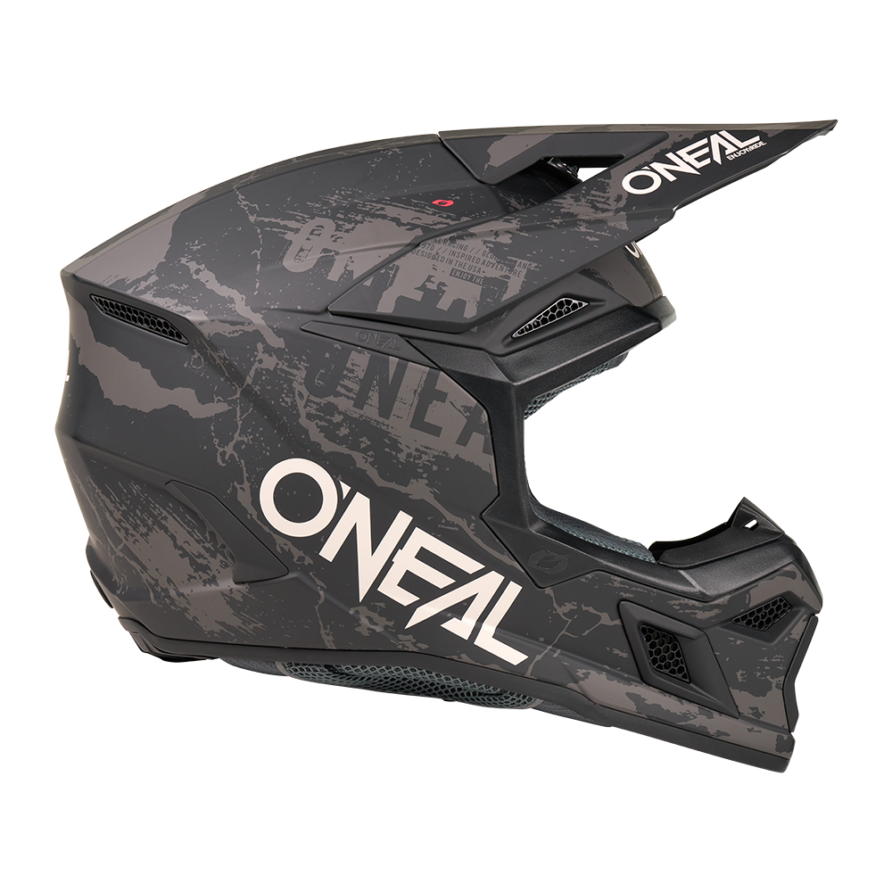 Мотокрос каска O'NEAL 3SERIES ACID BLACK/GRAY V.27 — снимка 4