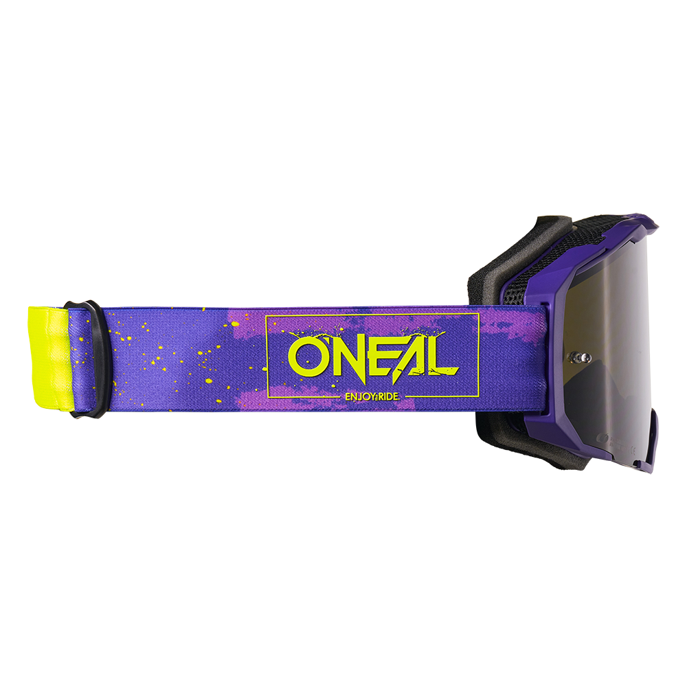 Мотокрос очила O'NEAL B-22 PAINT PURPLE/NEON YELLOW - GRAY — снимка 4