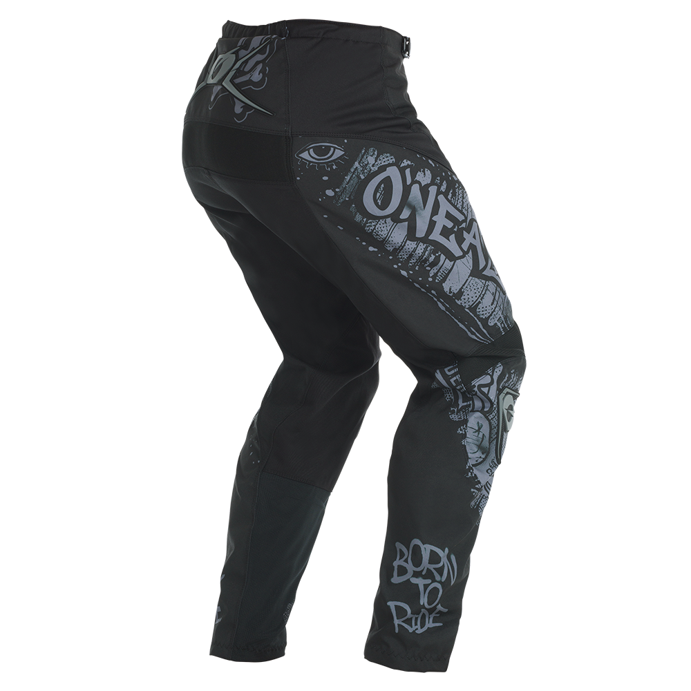 Мотокрос брич O'NEAL ELEMENT RANCID BLACK/GRAY V.27 — снимка 2