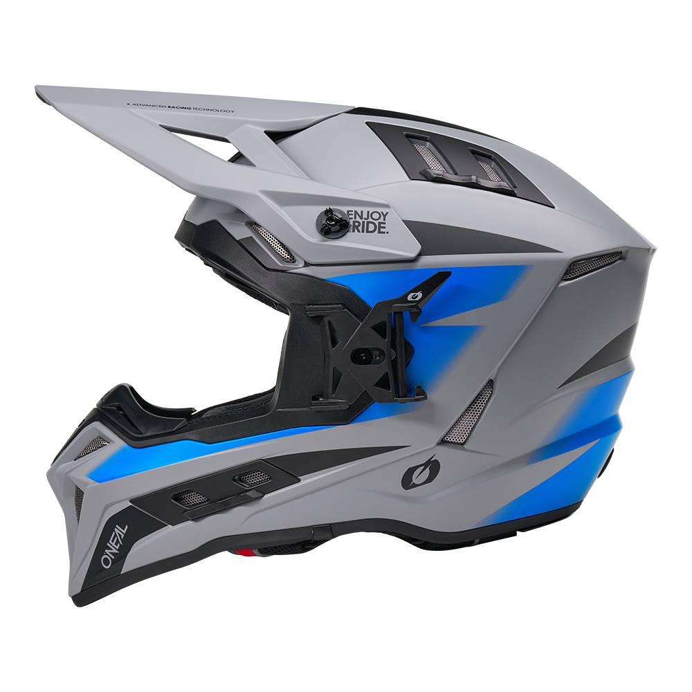 Ендуро каска O'NEAL EX-SRS MAGMA GRAY/BLUE V.27 — снимка 3