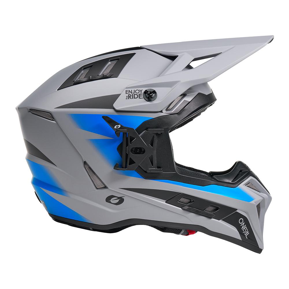 Ендуро каска O'NEAL EX-SRS MAGMA GRAY/BLUE V.27 — снимка 4