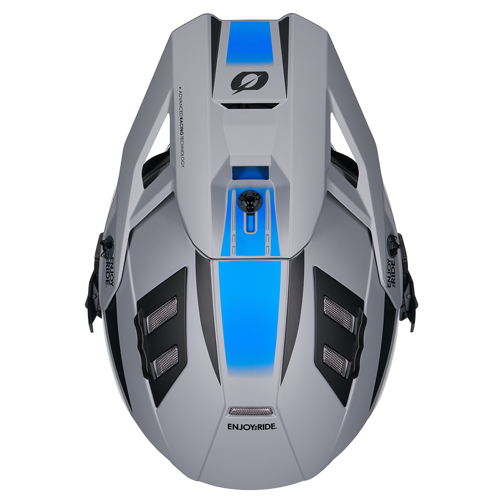 Ендуро каска O'NEAL EX-SRS MAGMA GRAY/BLUE V.27 — снимка 5