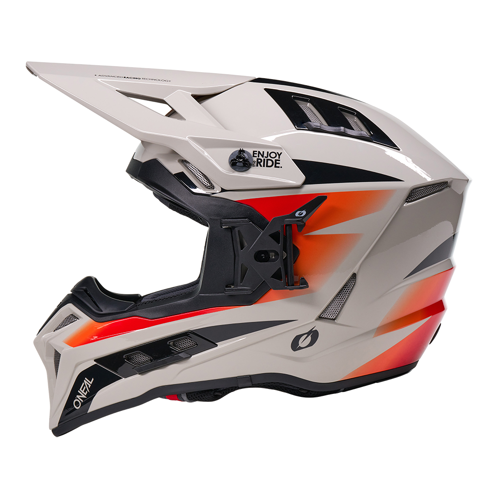 Ендуро каска O'NEAL EX-SRS MAGMA GRAY/ORANGE V.27 — снимка 3