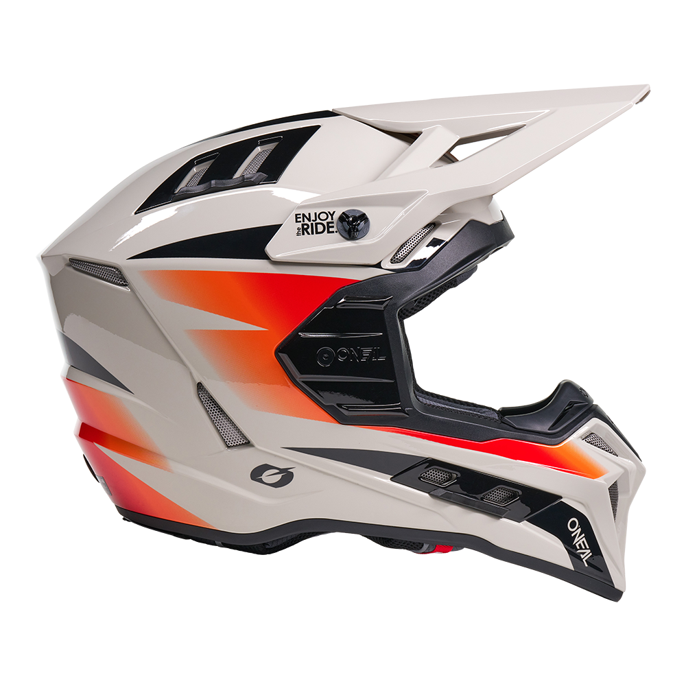 Ендуро каска O'NEAL EX-SRS MAGMA GRAY/ORANGE V.27 — снимка 4