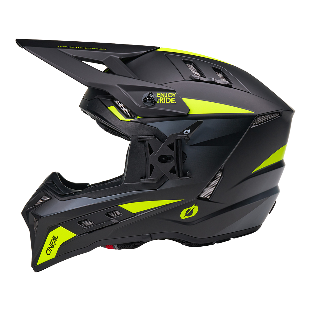 Ендуро каска O'NEAL EX-SRS MAGMA BLACK/NEON YELLOW V.27 — снимка 3