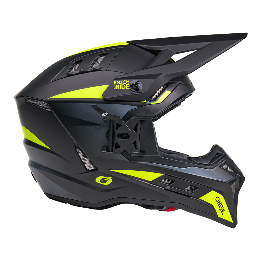 Ендуро каска O'NEAL EX-SRS MAGMA BLACK/NEON YELLOW V.27 — снимка 4