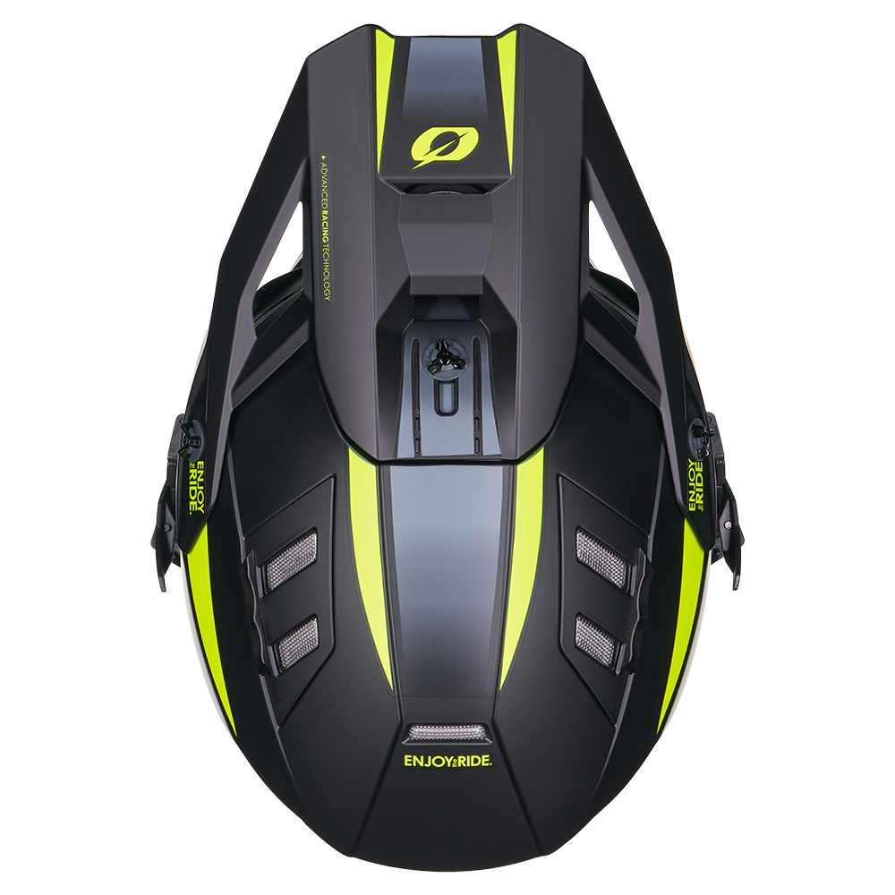 Ендуро каска O'NEAL EX-SRS MAGMA BLACK/NEON YELLOW V.27 — снимка 5