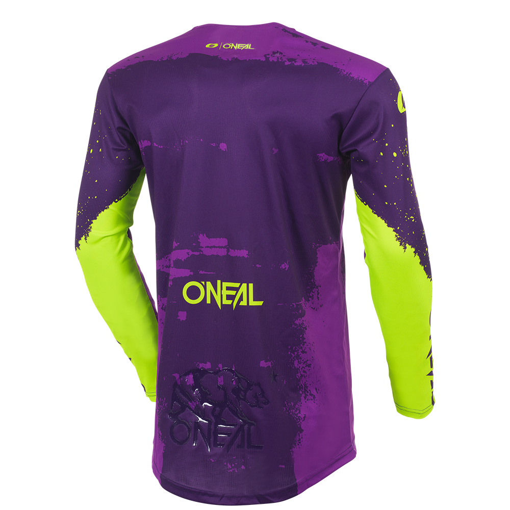 Мотокрос блуза O'NEAL MAYHEM PAINT PURPLE/NEON YELLOW V.27 — снимка 2