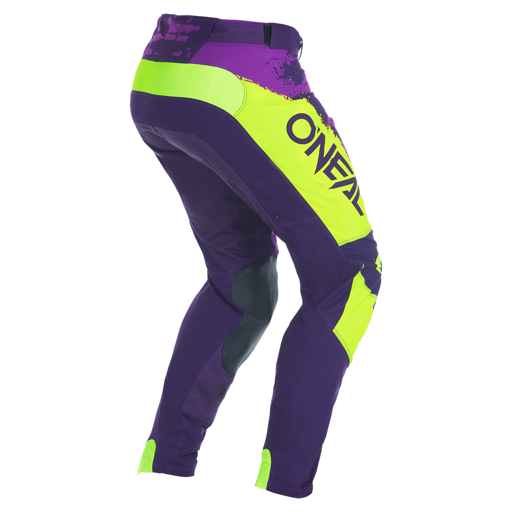 Мотокрос брич O'NEAL MAYHEM PAINT PURPLE/NEON YELLOW V.27 — снимка 2