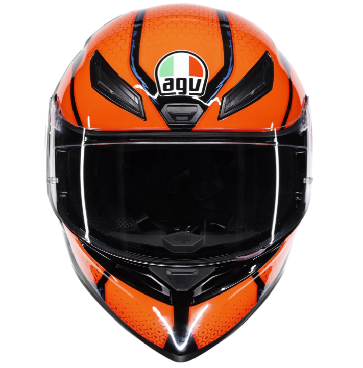 Каска за мотор AGV K1 S SPEEDARMOR BLACK/ORANGE/BLUE — снимка 4