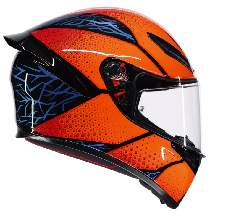 Каска за мотор AGV K1 S SPEEDARMOR BLACK/ORANGE/BLUE — снимка 3